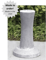 Contemporary Curve Outdoor Cement Garden Pedestal - 26" Contemporary Curve Outdoor Cement Garden Pedestal - 26"