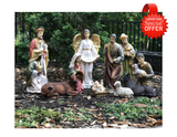 12-Piece Life-Size Indoor/Outdoor Nativity Set - 20"