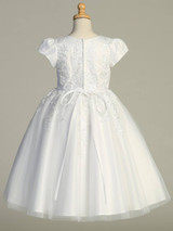 Communion Dress - Embroidered Tulle with Beaded Applique