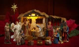 Three Kings 23-Piece Nativity Set with Lighted Stable – 5" Figures