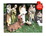 12-Piece Indoor/Outdoor Nativity Set - 27"