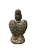 Girl  Angel 1311: Cement Outdoor Statues.    African American Praying Children Angels ~ Boy or Girl.  
Measurements:  H: 12.50",  BW: 6" BL: 7", Wt: 13 lbs. Wingspan is 8"
Handcrafted and made to order...Allow 4-6 weeks for delivery.  Made in the USA!