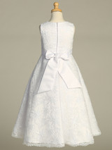 Communion Dress, Embroidered Tulle with Sequins