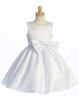 Satin Communion Dress with Bow