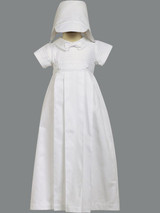 Mason - Cotton Romper with Detachable Gown Christening Outfit 