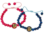 Wood Bead Guardian Angel Two-Decade Rosary Bracelet 