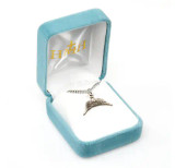 Sterling Silver Guardian Angel Cut-Out Charm - 18" Chain