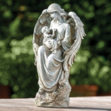 Angel With Baby Garden Statue