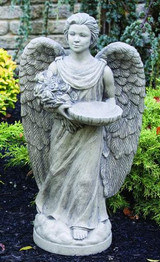 Rosebud Angel with Feeder Statue