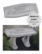 Inspirational Outdoor Cement Garden Bench – 14" 