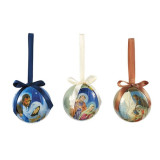 Traditional Nativity Decoupage Ornament 