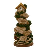 Stable with Stairs Nativity Scene - One Piece - 17"
