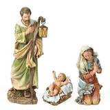 Holy Family Figure Set - Large Colored 27" Outdoor Nativity