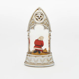 Silver Lighted Kneeling Santa Arch - 6"