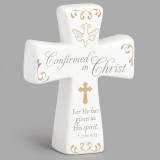 "Confirmed in Christ" - Confirmation Tabletop Cross with Scripture