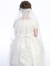 Communion Veil - Veil with Lace Appliques 