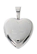 Sterling Silver Heart Locket with Adjustable Chain 