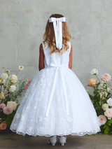Communion Dress - Lace with Scalloped Hem Trim 