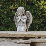 Kneeling Angel Garden Statue - 9.5"