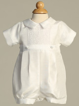 Brody - Shantung Romper with Embroidered Lace and Detachable Gown