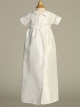 Brody - Shantung Romper with Embroidered Lace and Detachable Gown