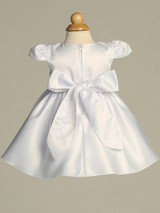 BL265 - Satin Short Dress with Rhinestone Trim