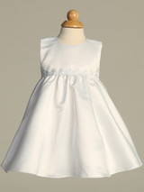 Zara - Satin Dress with Corded Embroidered Tulle Cape 
