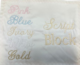 Satin Keepsake Bib with Embroidered Cross