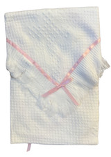 Pink Ribbon Blanket with Cross 