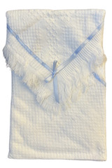 Blue Ribbon Blanket with Cross 