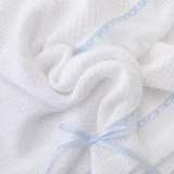 Blue Ribbon Blanket with Cross 