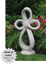 Handcrafted Cast Stone Eternity Cross - 59" 