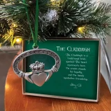 Silver Claddagh Irish Ornament 
