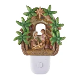 Holy Family Night Light with Palm Trees - Fontanini Collection 