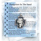 Footprints in the Sand Prayer Card & Token 