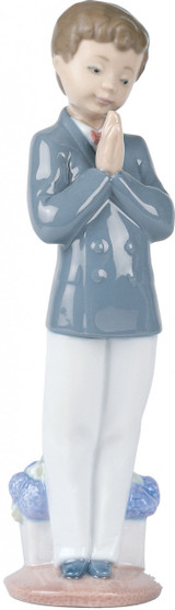 Lladro Nao Praying Boy Communion Figurine