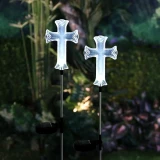 Solar Cross Garden Stake