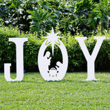 The Outdoor “JOY” Nativity Silhouette from Gifts With Love.