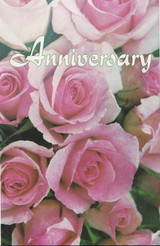 Anniversary Program Covers with Pink and White Flowers