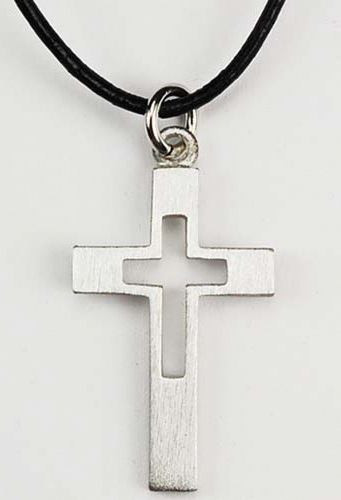 Boy's Pewter Cutout Cross on Leather Cord Giftswithlove,Inc.