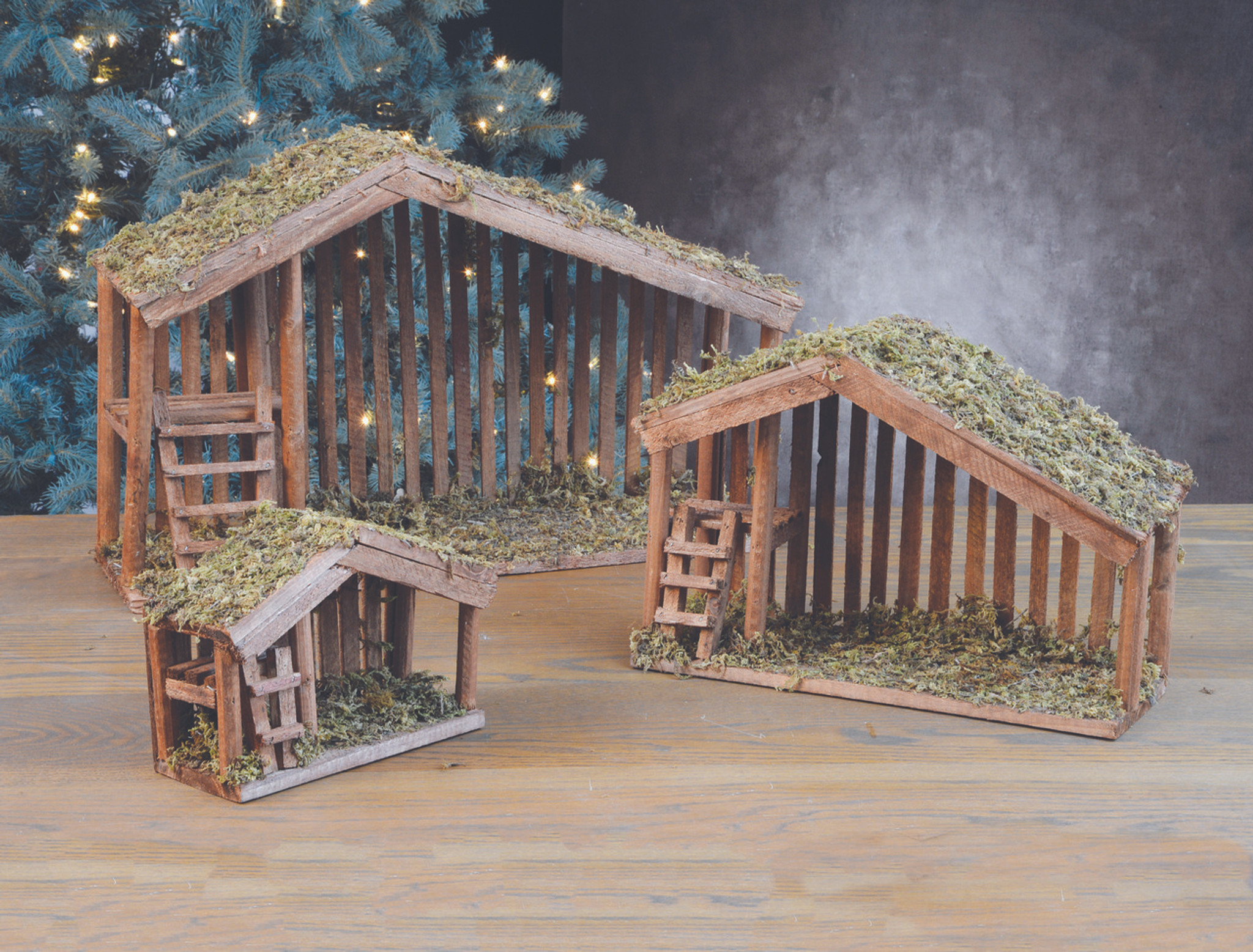 Wooden Nativity Stable Only - 3 Sizes to Choose From