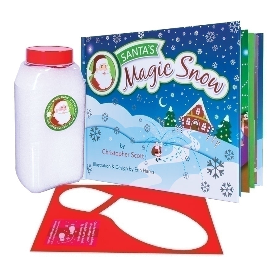 Santa's Magic Snow includes Santa's Magic Snow Book, Snow and a Boot Stencil to create Santa's steps! 

 