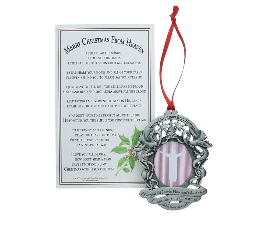 Merry Christmas From Heaven Picture Frame Ornament