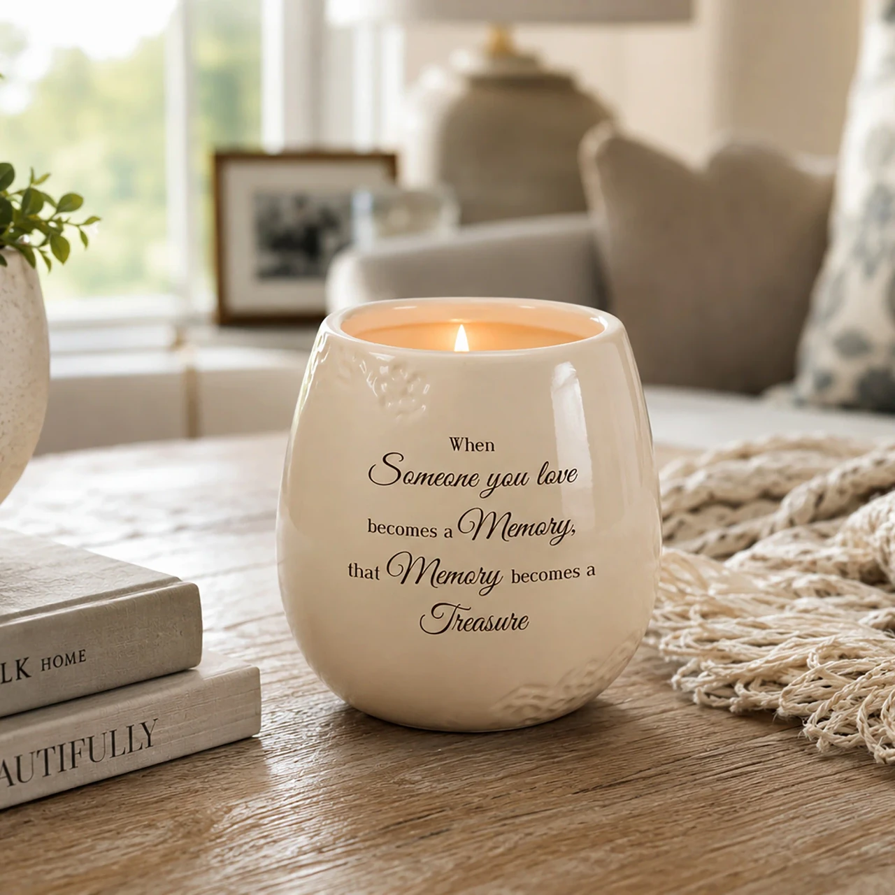 "When Someone You Love Becomes a Memory" Memorial Candle 