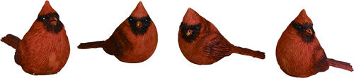 Small Red Cardinal Figurines. Measurements: 3.25" L x 1.5" W x 2.5" H. (Each Sold Separately) 