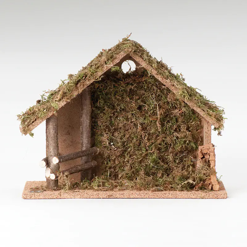 Fontanini Nativity Stable with Moss Wall - 5"