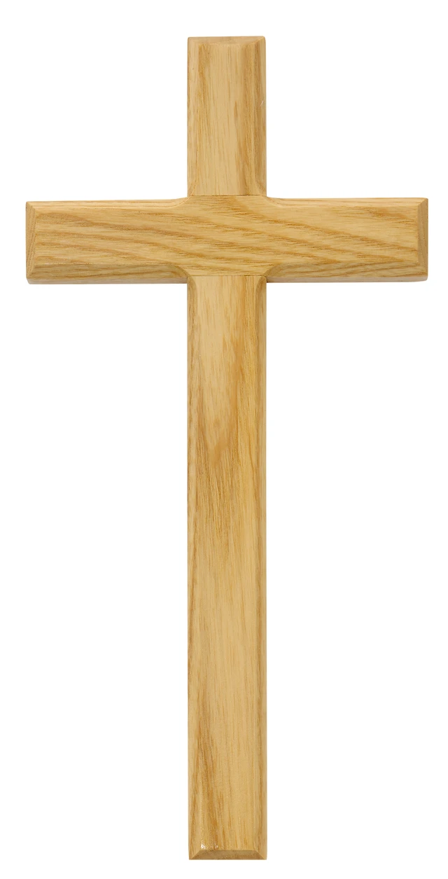 Oak Wood Cross - 10" 