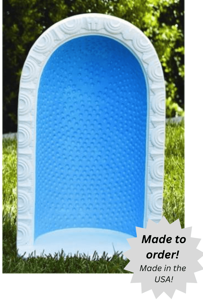 Handcrafted Round Embossed Dot Cement Grotto for 18" Statue - 24"