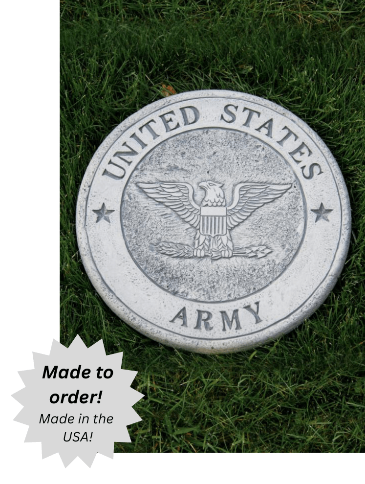 United States Army Outdoor Cement Stepping Stone - 10"