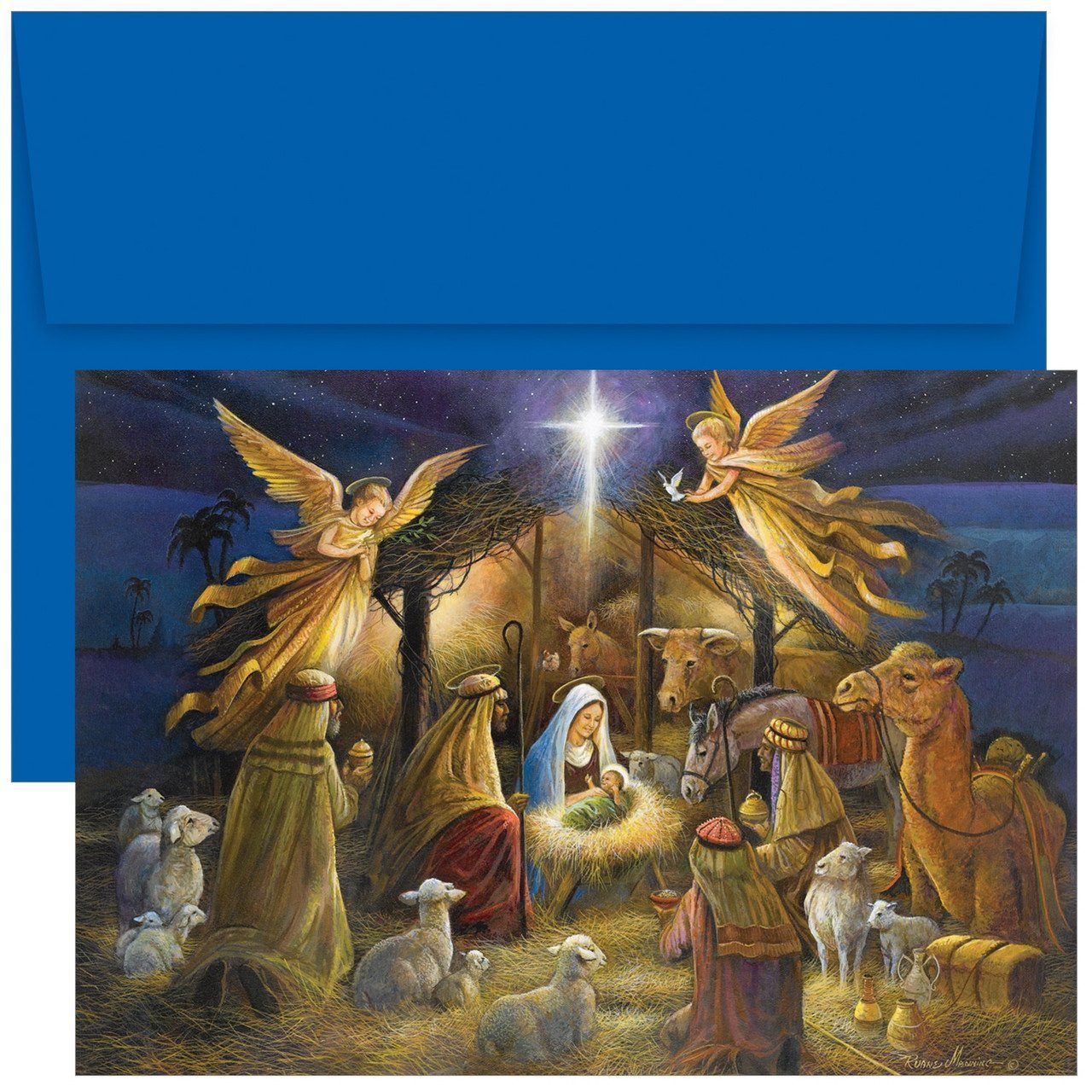 A Holy Scene Boxed Holiday Card - 16ct